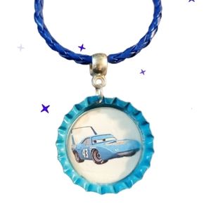 Handmade Disney cars bottlecap necklace. new one of a kind